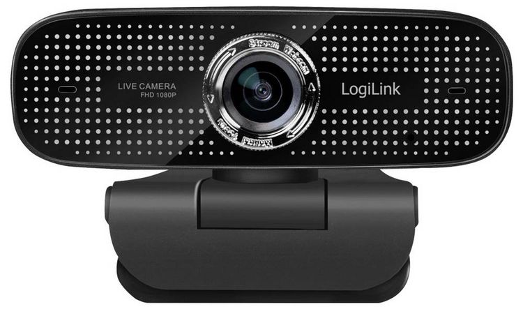 Produktbild: LogiLink UA0378 Full HD-Webcam Klemm-Halterung, Mikrofon