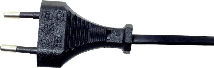 Produktbild: Manhattan Strom Anschlusskabel [1x Euro-Stecker - 1x Kleinger&auml;te-Stecker C8] 1.80m Schwarz