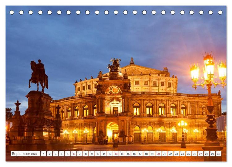 Produktbild: Die deutschen Bundesl&auml;nder - Sachsen (Tischkalender 2026 DIN A5 quer), CALVENDO Monatskalender