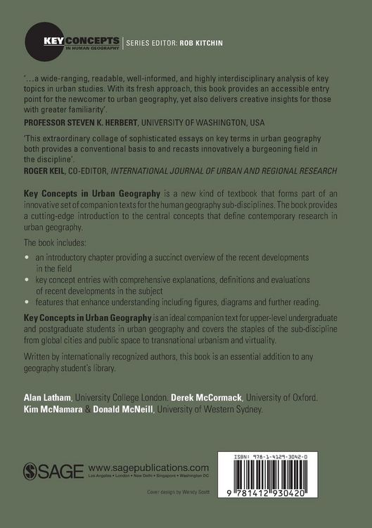 Produktbild: Key Concepts in Urban Geography