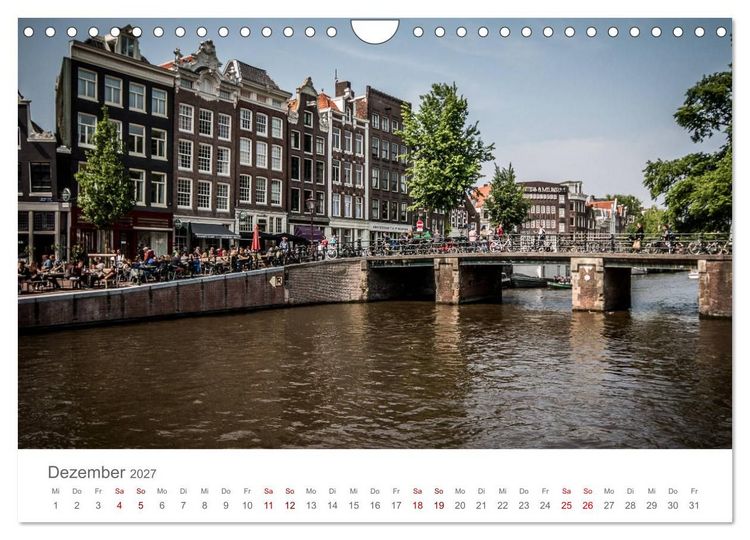 Produktbild: Amsterdam - Wasserstra&szlig;en und Grachten (Wandkalender 2027 DIN A4 quer), CALVENDO Monatskalender