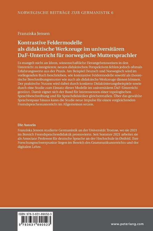 Produktbild: Kontrastive Feldermodelle als didaktische Werkzeuge im universit&auml;ren DaF-Unterricht f&uuml;r norwegische Muttersprachler