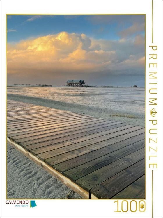 Produktbild: CALVENDO Puzzle Holzweg zum Ordinger Strand | 1000 Teile Lege-Gr&ouml;&szlig;e 64x48cm Foto-Puzzle f&uuml;r gl&uuml;ckliche Stunden