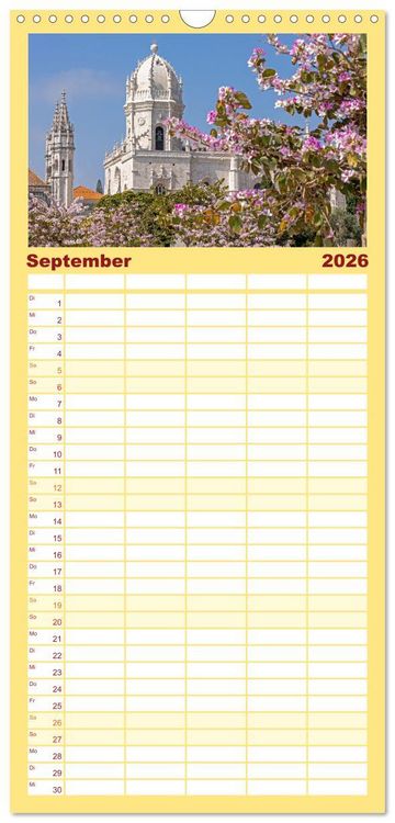 Produktbild: Familienplaner 2026 - Portugal - Porto, Coimbra, Lissabon mit 5 Spalten (Wandkalender, 21 x 45 cm) CALVENDO