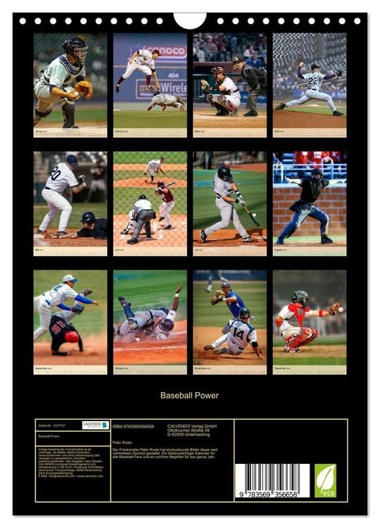 Produktbild: Baseball Power (Wandkalender 2027 DIN A4 hoch), CALVENDO Monatskalender