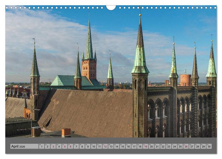 Produktbild: Ansichten der L&uuml;becker Altstadtinsel (Wandkalender 2026 DIN A3 quer), CALVENDO Monatskalender