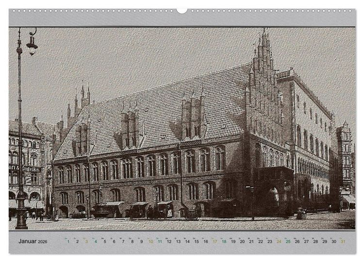 Produktbild: Hannover, alte Aufnahmen neu interpretiert. (hochwertiger Premium Wandkalender 2026 DIN A2 quer), Kunstdruck in Hochglanz