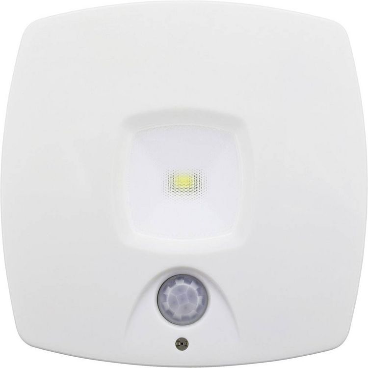 Produktbild: M&uuml;ller-Licht 27700015 LED-Nachtlicht mit Bewegungsmelder Quadratisch LED Tageslichtwei&szlig; Wei&szlig;