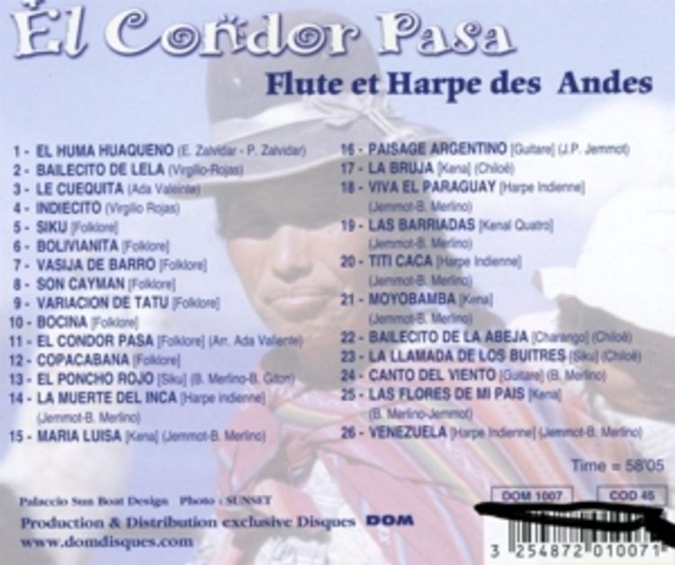 El Condor Pasa-Flöte und Harfe der Anden
