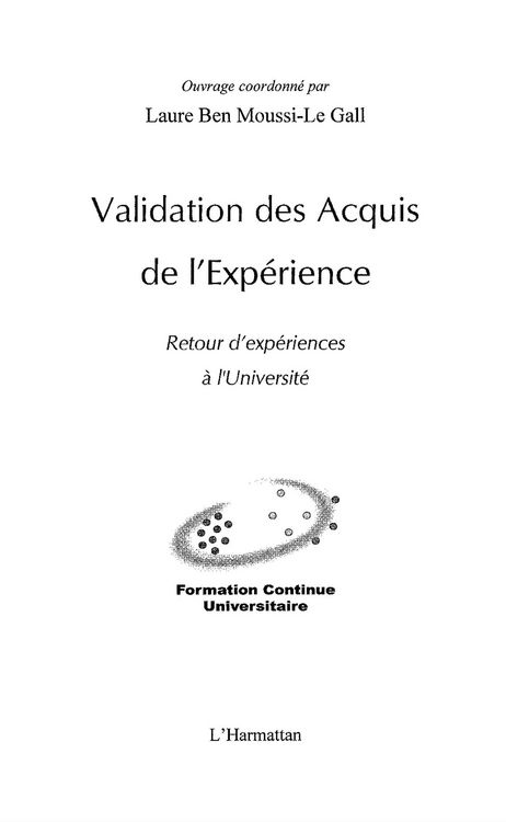 Produktbild: Validation des Acquis de l'Experience