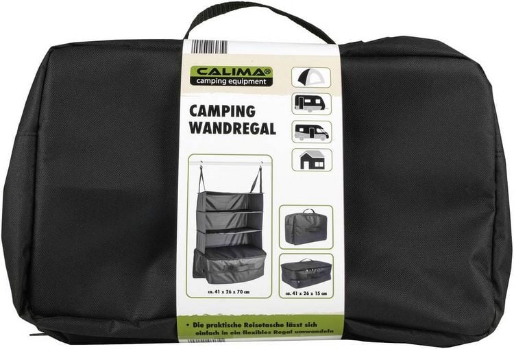 Produktbild: Calima Camping Wandregal Camping Regal Schwarz 46035
