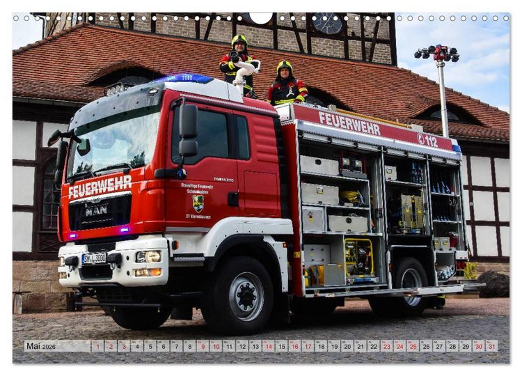Produktbild: Feuerwehrfahrzeuge (Wandkalender 2026 DIN A3 quer), CALVENDO Monatskalender