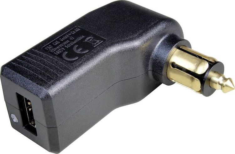 Produktbild: ProCar Gewinkelter USB Normstecker Belastbarkeit Strom max.=3A 12 V, 24V