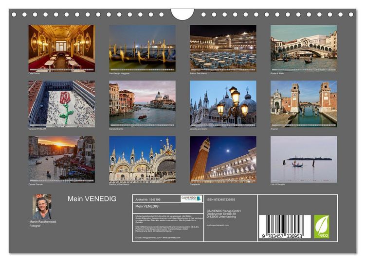 Produktbild: Mein VENEDIG (Wandkalender 2026 DIN A4 quer), CALVENDO Monatskalender