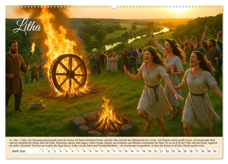 Produktbild: Von Samhain bis Beltane (Wandkalender 2026 DIN A2 quer), CALVENDO Monatskalender