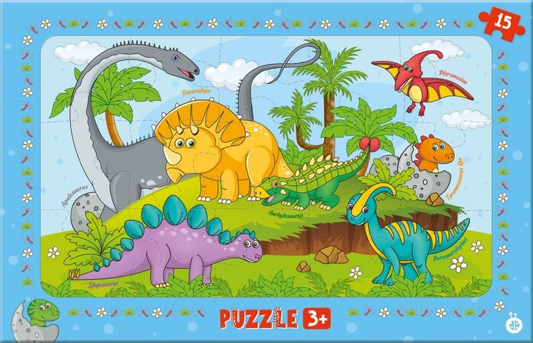 Produktbild: Tr&ouml;tsch Rahmenpuzzle Dinosaurier