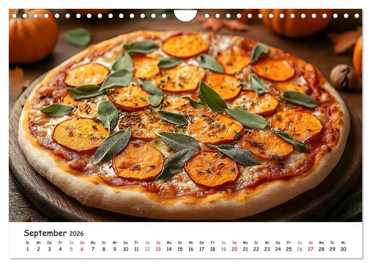 Produktbild: Pizza geht immer - Zu jeder Jahreszeit (Wandkalender 2026 DIN A4 quer), CALVENDO Monatskalender