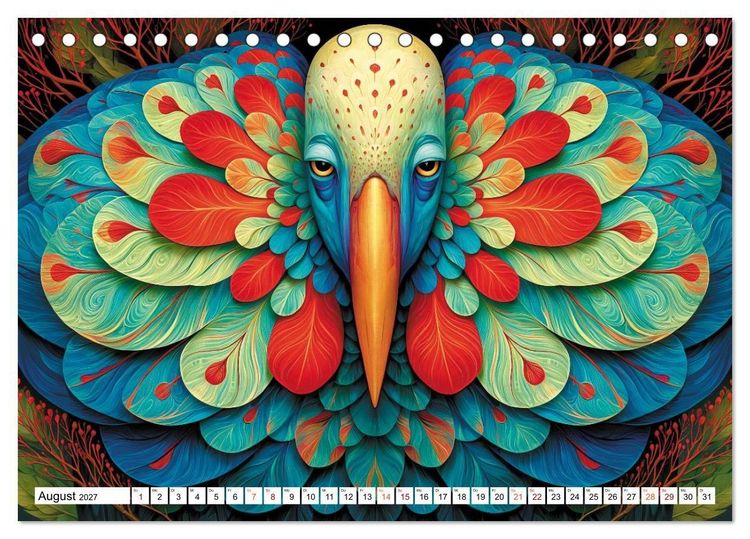 Produktbild: Schr&auml;ge V&ouml;gel im Blick (Tischkalender 2027 DIN A5 quer), CALVENDO Monatskalender