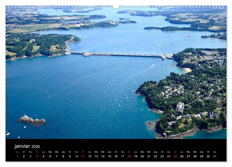 Produktbild: Dinard Perle de la C&ocirc;te d'&Eacute;meraude (Calendrier mural 2026 DIN A2 vertical) calendrier de bureau