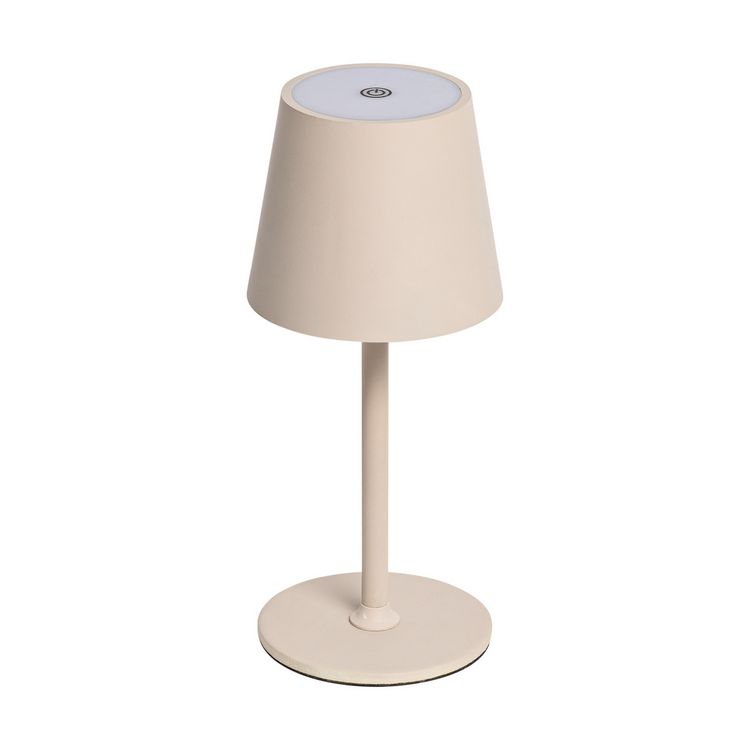 Produktbild: Idena LED Tischleuchte Touch Metall beige 11x24/38cm Akku USB dimmbar 3 Modi Innen und Au&szlig;en