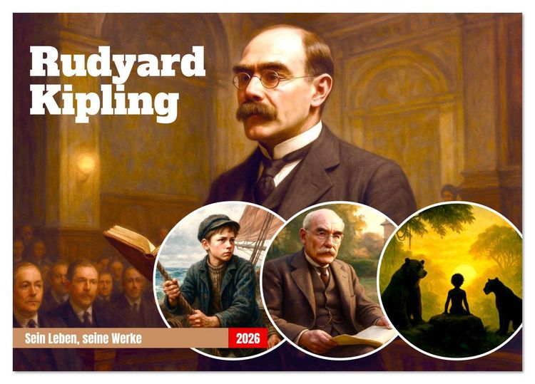Produktbild: Rudyard Kipling (Tischkalender 2026 DIN A5 quer), CALVENDO Monatskalender
