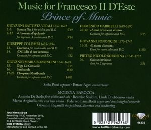 Produktbild: Music For Francesco II D'Este,Prince Of Music