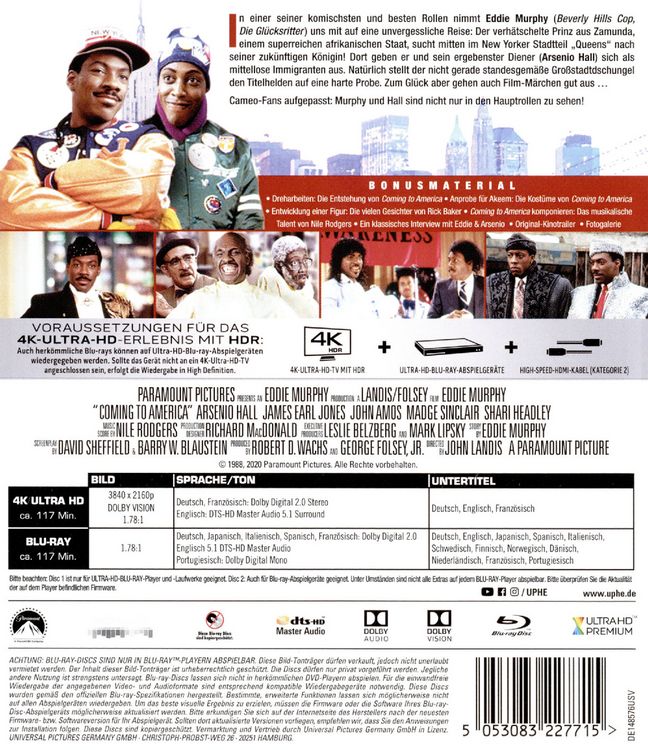 Produktbild: Der Prinz aus Zamunda (4K Ultra HD) (+ Blu-ray 2D)