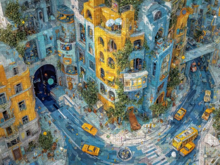 Produktbild: CALVENDO Puzzle Leben in der Stadt | 2000 Teile Lege-Gr&ouml;&szlig;e 90x67cm Foto-Puzzle f&uuml;r gl&uuml;ckliche Stunden