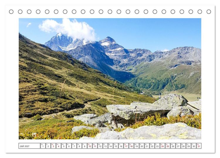 Produktbild: Schweizer Bergmomente (Tischkalender 2027 DIN A5 quer), CALVENDO Monatskalender