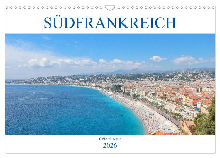 Produktbild: S&uuml;dfrankreich - C&ocirc;te d&rsquo;Azur (Wandkalender 2026 DIN A3 quer), CALVENDO Monatskalender