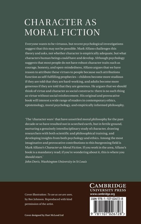 Produktbild: Character as Moral Fiction