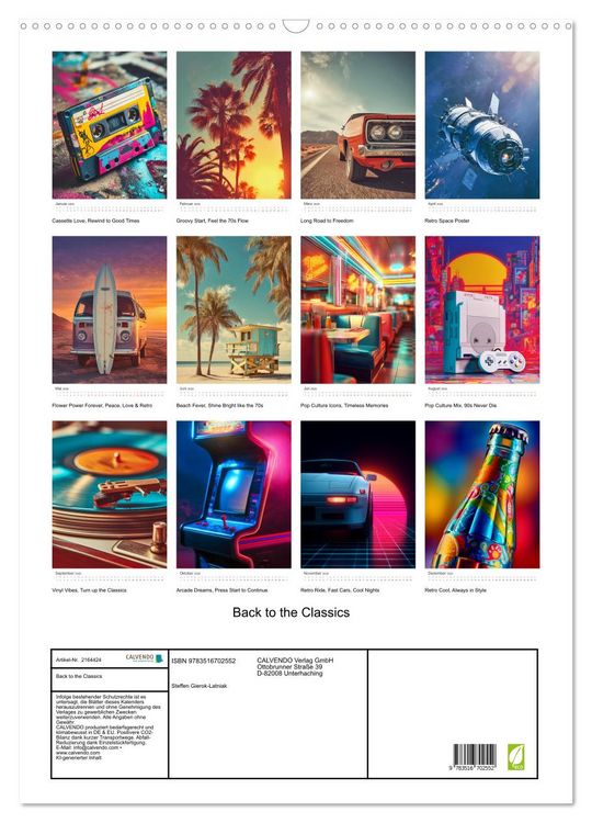 Produktbild: Back to the Classics (Wandkalender 2026 DIN A2 hoch), CALVENDO Monatskalender