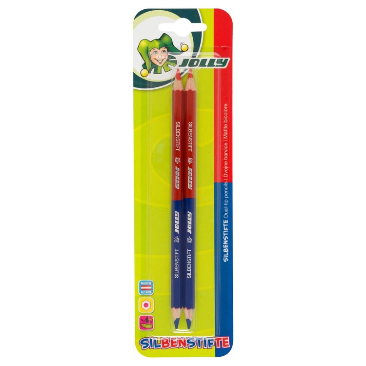 Produktbild: JOLLY Buntstifte Supersticks Silbenstift Rot-Blau, Kinderfest, 2er Set