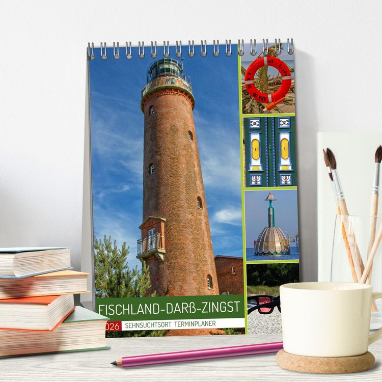 Produktbild: Sehnsuchtsort Fischland-Dar&szlig;-Zingst (Tischkalender 2026 DIN A5 hoch), CALVENDO Monatskalender