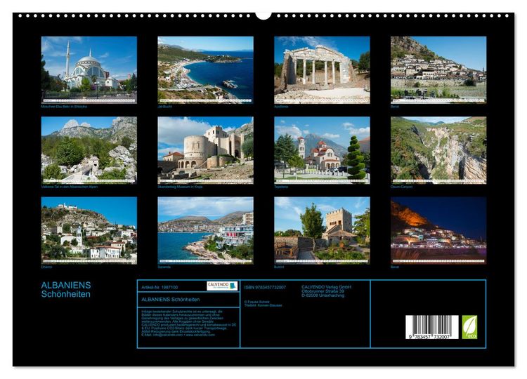 Produktbild: ALBANIENS Sch&ouml;nheiten (hochwertiger Premium Wandkalender 2026 DIN A2 quer), Kunstdruck in Hochglanz