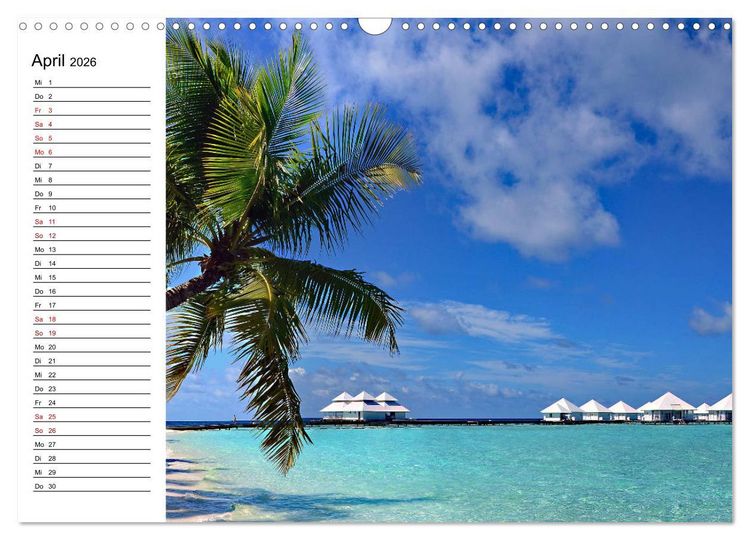 Produktbild: So sch&ouml;n sind die Malediven (Wandkalender 2026 DIN A3 quer), CALVENDO Monatskalender