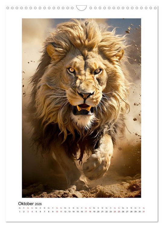 Produktbild: Highspeed Tiere (Wandkalender 2026 DIN A3 hoch), CALVENDO Monatskalender