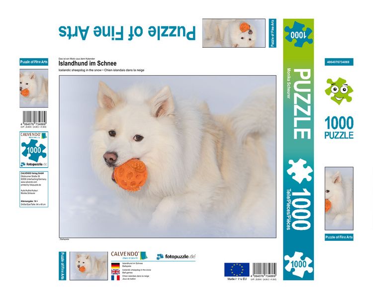 Produktbild: CALVENDO Puzzle Islandhund im Schnee | 1000 Teile Lege-Gr&ouml;&szlig;e 64 &times; 48 cm Foto-Puzzle f&uuml;r gl&uuml;ckliche Stunden
