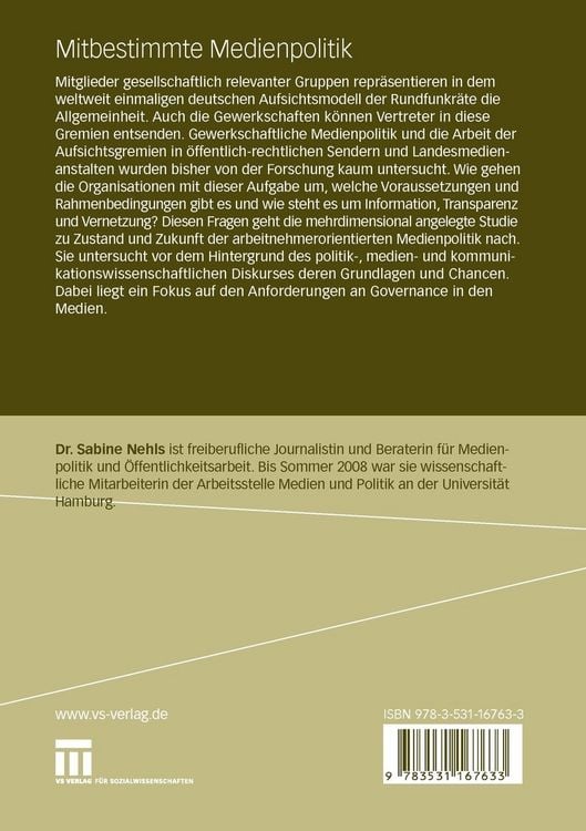 Produktbild: Mitbestimmte Medienpolitik