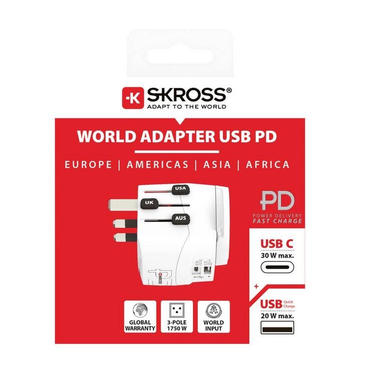 Produktbild: SKROSS PRO Light USB AC30PD - World Travel Adapter