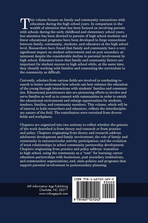 Produktbild: Promising Practices for Family and Community Involvement during High School (PB)