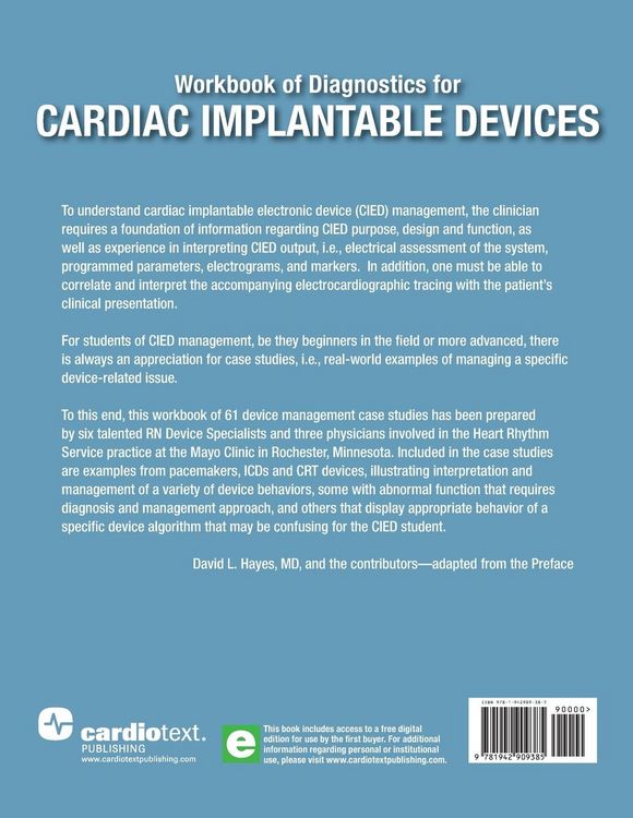 Produktbild: Workbook of Diagnostics for Cardiac Implantable Devices