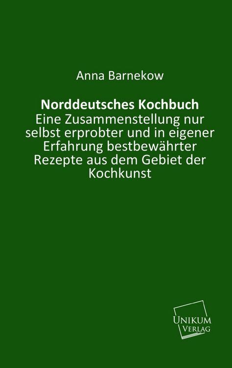 Produktbild: Barnekow, A: Norddeutsches Kochbuch
