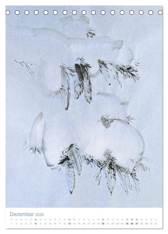 Produktbild: Jahreszeiten in Stil japanischer Malerei - Kunst (Tischkalender 2026 DIN A5 hoch), CALVENDO Monatskalender
