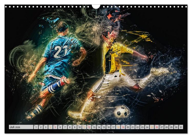 Produktbild: Fu&szlig;ball - extrem (Wandkalender 2026 DIN A3 quer), CALVENDO Monatskalender