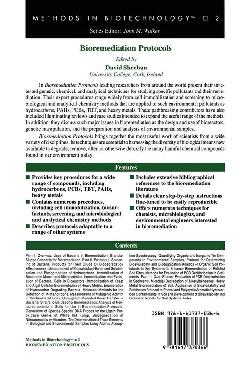 Produktbild: Bioremediation Protocols