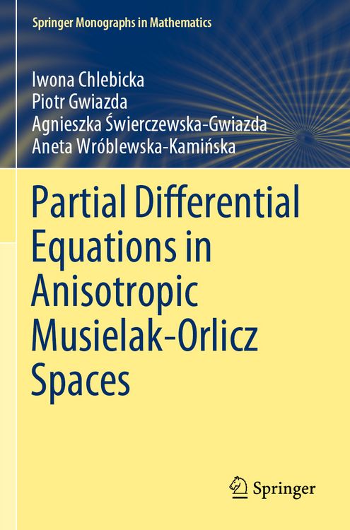 Produktbild: Partial Differential Equations in Anisotropic Musielak-Orlicz Spaces