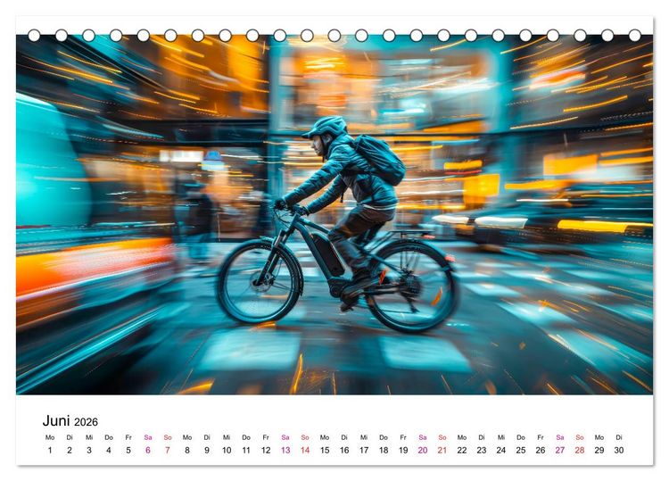 Produktbild: E-Bike einfach cool (Tischkalender 2026 DIN A5 quer), CALVENDO Monatskalender