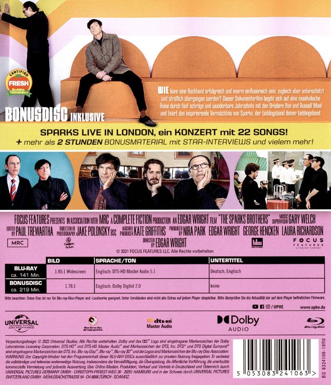 Produktbild: THE SPARKS BROTHERS - 2-Disc Special Edition (OmU)
