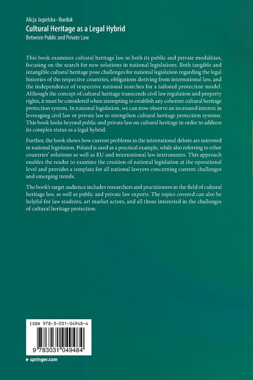 Produktbild: Cultural Heritage as a Legal Hybrid